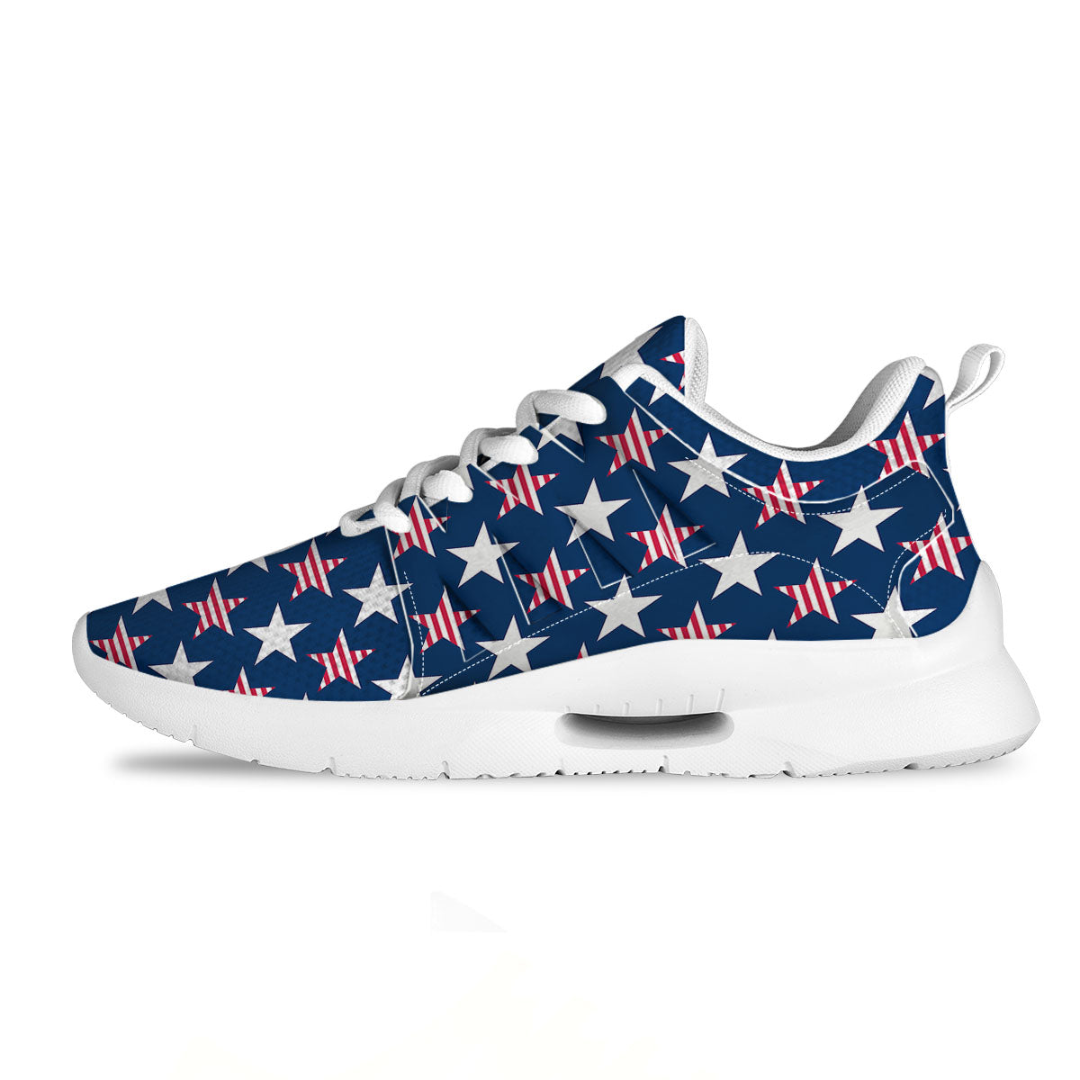 USA Star Fourth of July Print Pattern Tennis Shoes-grizzshop