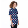 USA Star Fourth of July Print Pattern Women's Golf Shirts-grizzshop