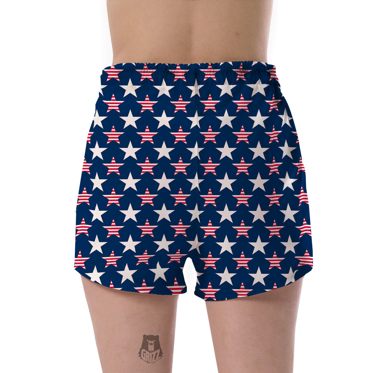 USA Star Fourth of July Print Pattern Women's Shorts-grizzshop