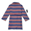 USA Star Red Striped Print Pattern Bathrobe-grizzshop