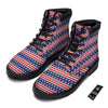 USA Star Red Striped Print Pattern Boots-grizzshop