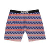 USA Star Red Striped Print Pattern Boxer Briefs-grizzshop