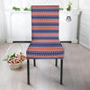 USA Star Red Striped Print Pattern Dining Chair Slipcover-grizzshop