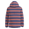 USA Star Red Striped Print Pattern Down Jacket-grizzshop