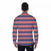 USA Star Red Striped Print Pattern Men's Long Sleeve Shirts-grizzshop