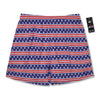 USA Star Red Striped Print Pattern Men's Running Shorts-grizzshop