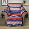 USA Star Red Striped Print Pattern Recliner Protector-grizzshop