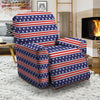 USA Star Red Striped Print Pattern Recliner Slipcover-grizzshop