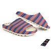 USA Star Red Striped Print Pattern Sandals-grizzshop