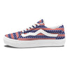 USA Star Red Striped Print Pattern Skate Shoes-grizzshop