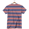 USA Star Red Striped Print Pattern T-Shirt-grizzshop