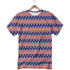 USA Star Red Striped Print Pattern T-Shirt-grizzshop