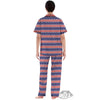 USA Star Red Striped Print Pattern Women's Pajamas Set-grizzshop