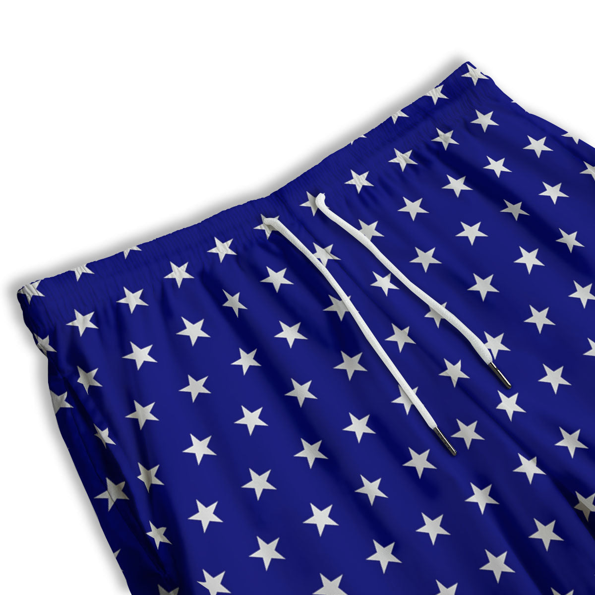 USA Star White And Blue Print Pattern Men's Athletic Shorts