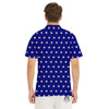 USA Star White And Blue Print Pattern Men's Golf Shirts-grizzshop