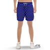 USA Star White And Blue Print Pattern Men's Gym Shorts-grizzshop