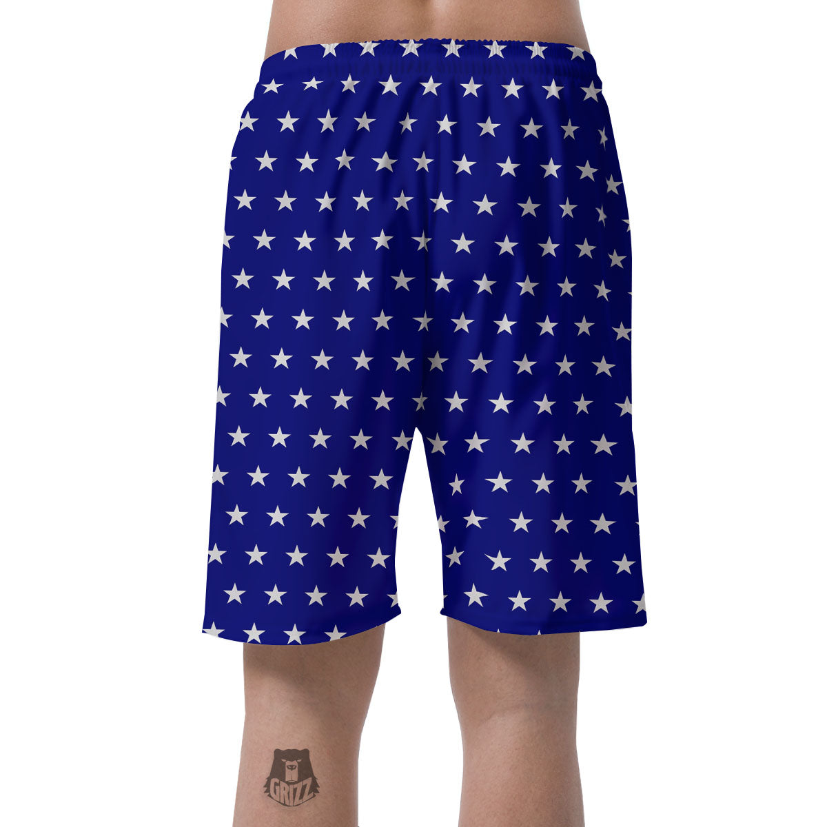 USA Star White And Blue Print Pattern Men's Shorts-grizzshop