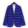 USA Star White And Blue Print Pattern Men's Sport Coat-grizzshop