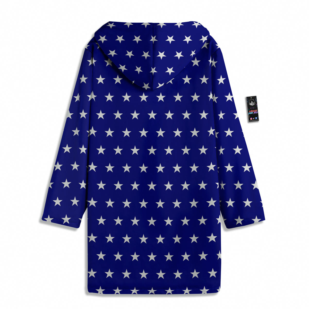 USA Star White And Blue Print Pattern Men's Windbreaker Jacket