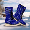 USA Star White And Blue Print Pattern Snow Boots-grizzshop