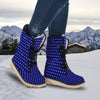 USA Star White And Blue Print Pattern Snow Boots-grizzshop