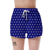 USA Star White And Blue Print Pattern Women's Shorts-grizzshop