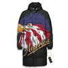 USA Eagle Patriotic Print Long Down Jacket-grizzshop