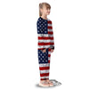 USA Flag Grunge Print Kid's Pajamas-grizzshop