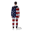 USA Flag Grunge Print Men's Jumpsuit-grizzshop