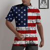 USA Flag Grunge Print Untucked Shirts-grizzshop