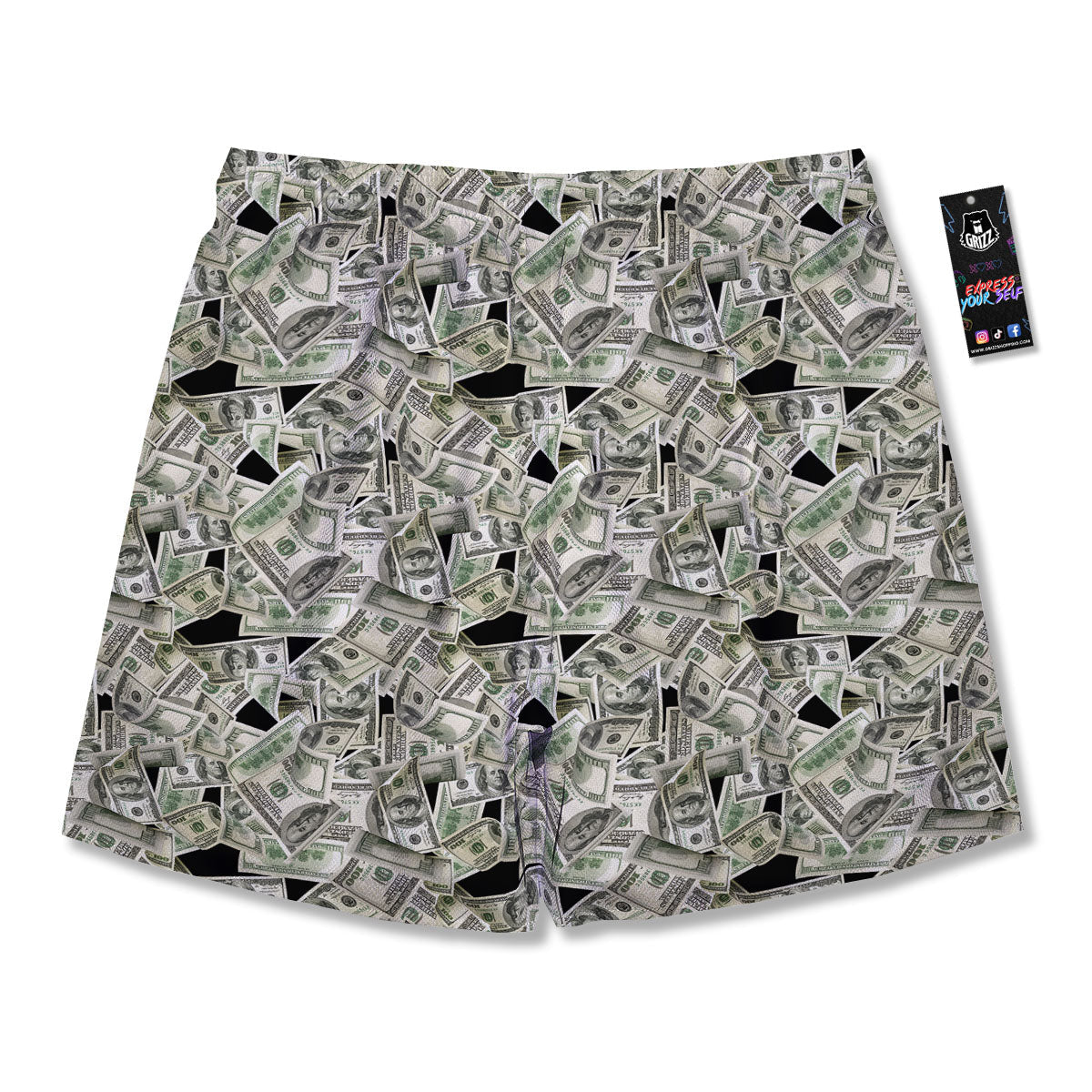 USD Flying Print Men's Running Shorts-grizzshop