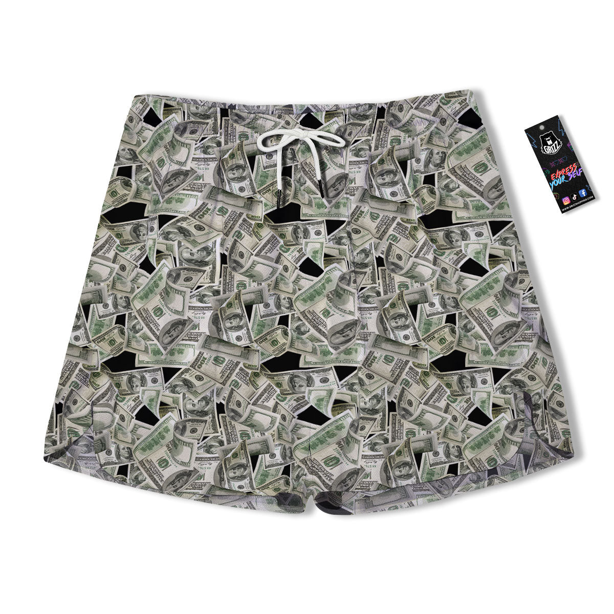 USD Flying Print Men's Running Shorts-grizzshop