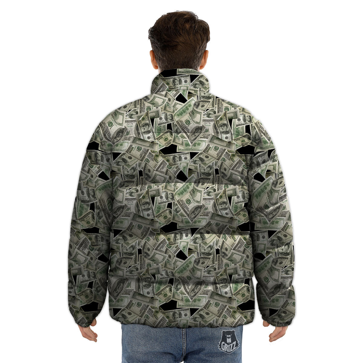 USD Flying Print Puffer Jacket-grizzshop