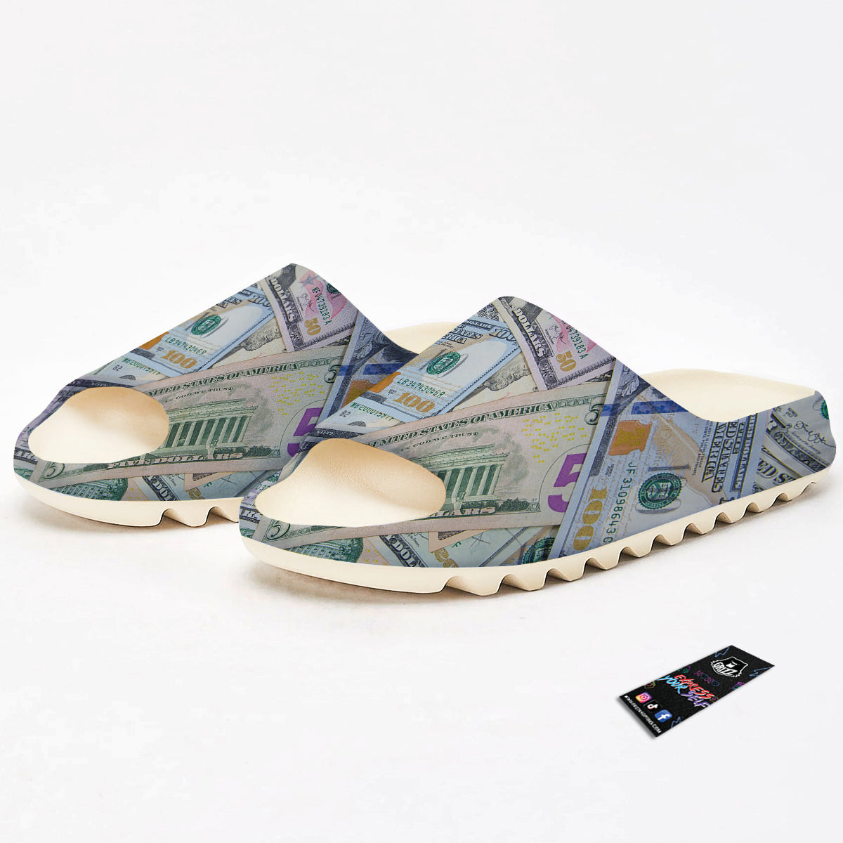 US Dollar Print Sandals-grizzshop