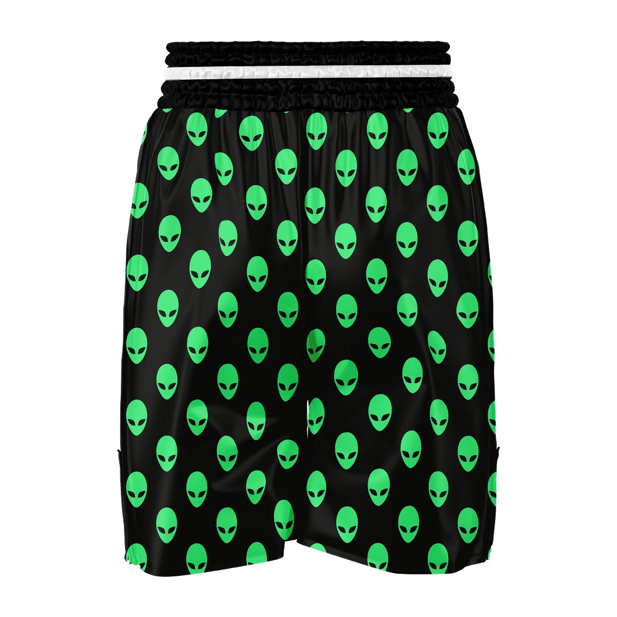 Ufo Alien Pattern Print Boxing Shorts-grizzshop