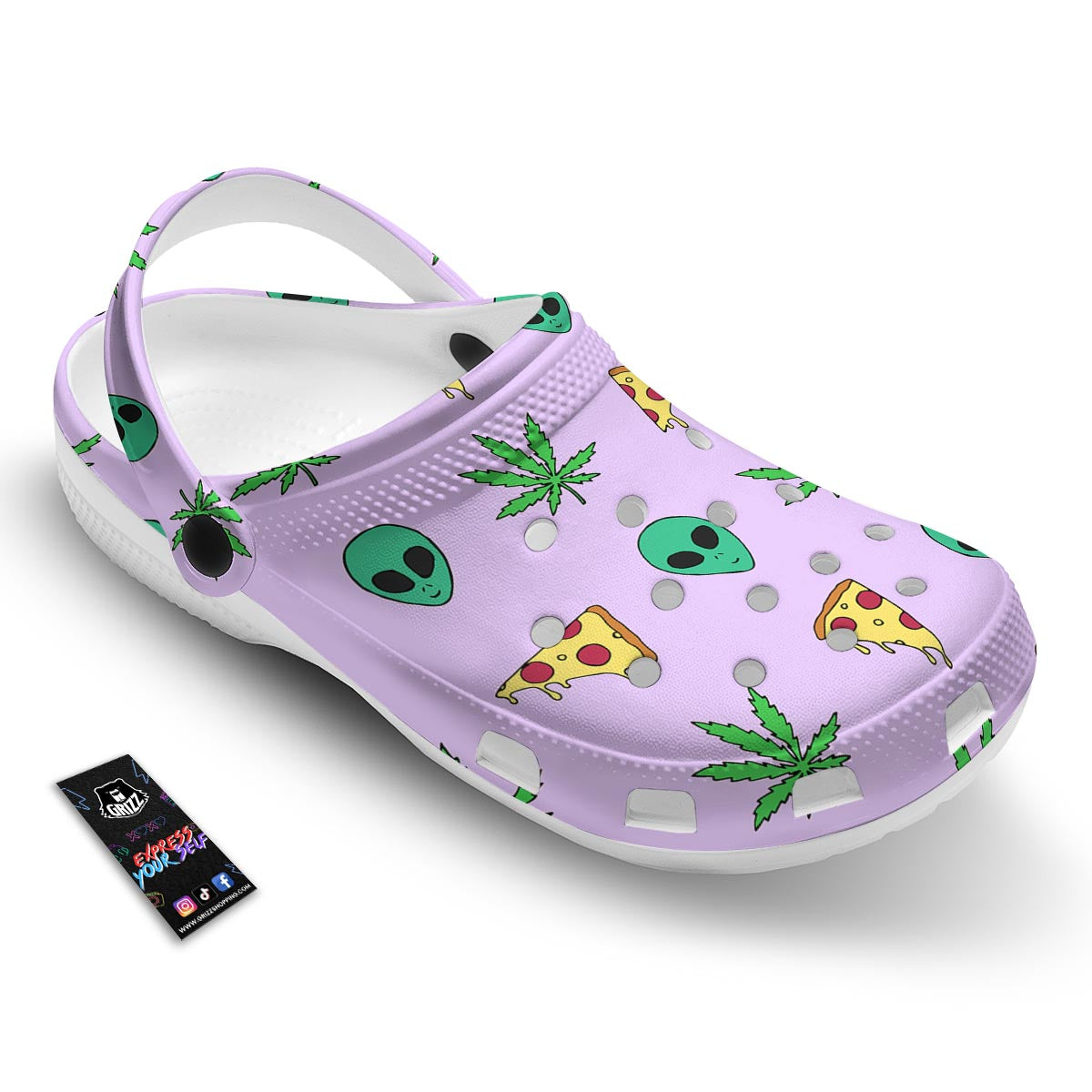 Ufo Pizza Trippy Print Pattern Clog-grizzshop