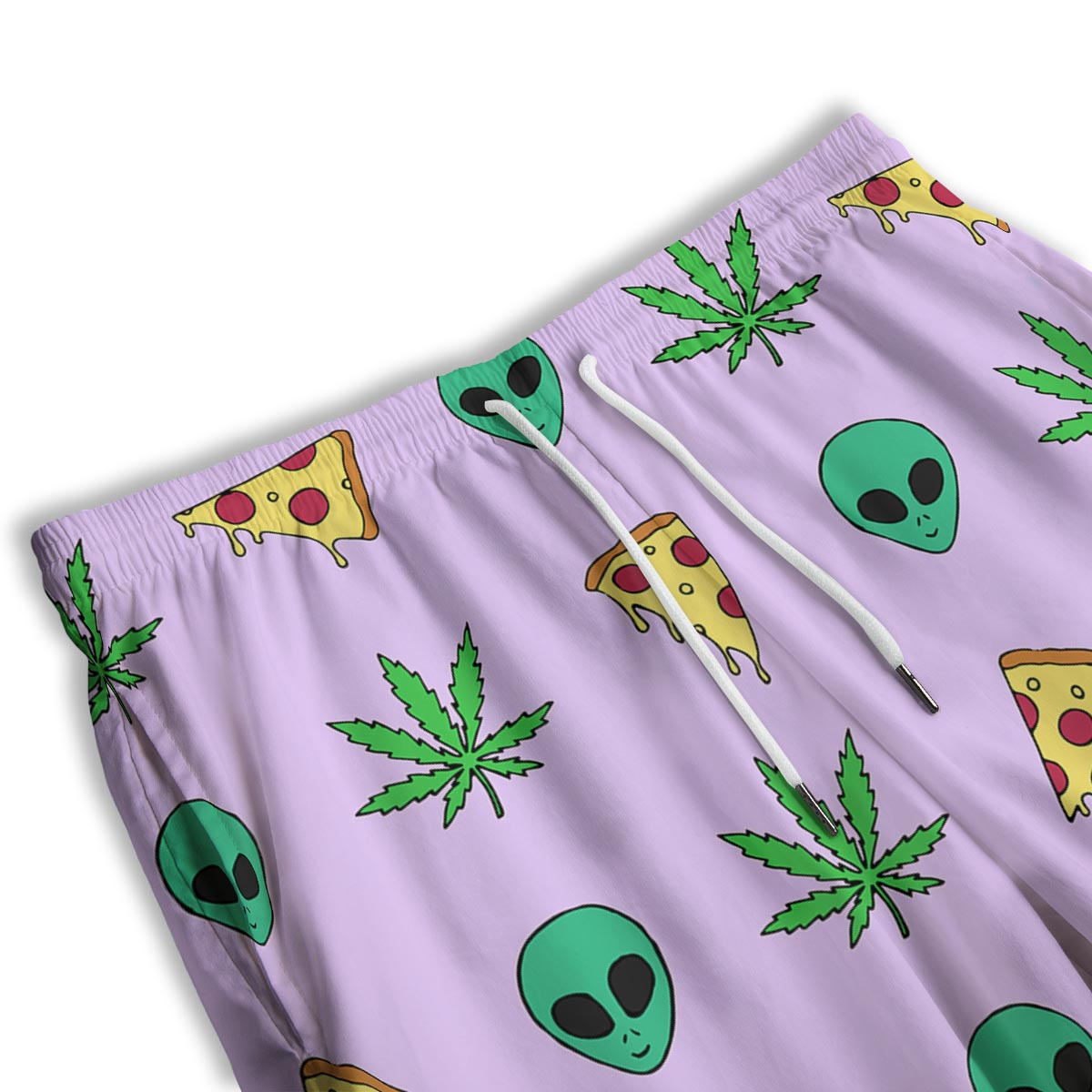 Ufo Pizza Trippy Print Pattern Men's Athletic Shorts