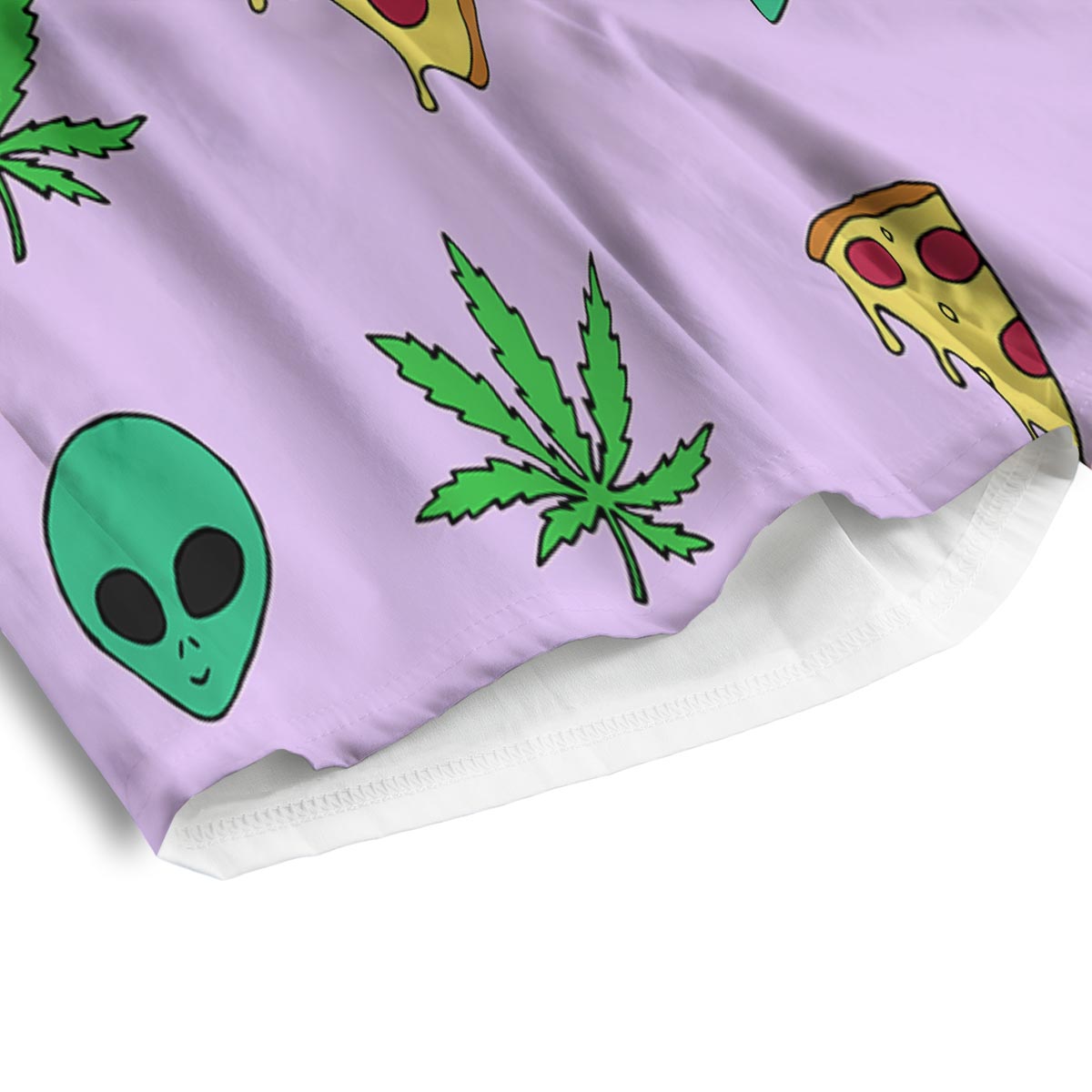 Ufo Pizza Trippy Print Pattern Men's Athletic Shorts