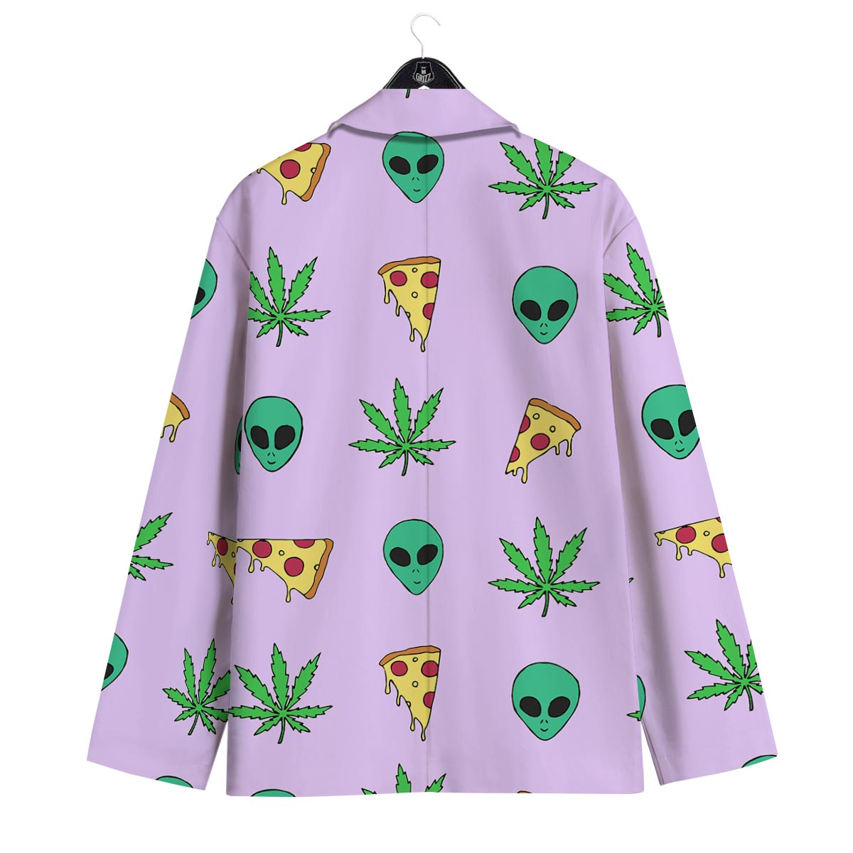 Ufo Pizza Trippy Print Pattern Men's Sport Coat-grizzshop