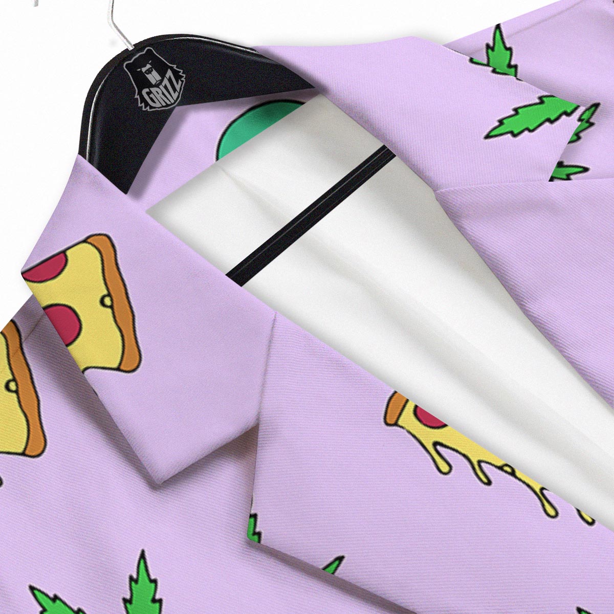 Ufo Pizza Trippy Print Pattern Men's Sport Coat-grizzshop