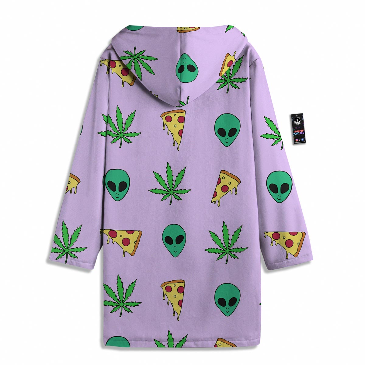Ufo Pizza Trippy Print Pattern Men's Windbreaker Jacket-grizzshop