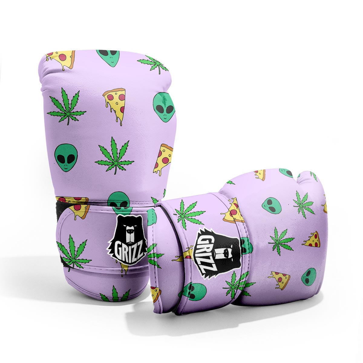 Ufo Pizza Trippy Print Pattern Pro Boxing Glove