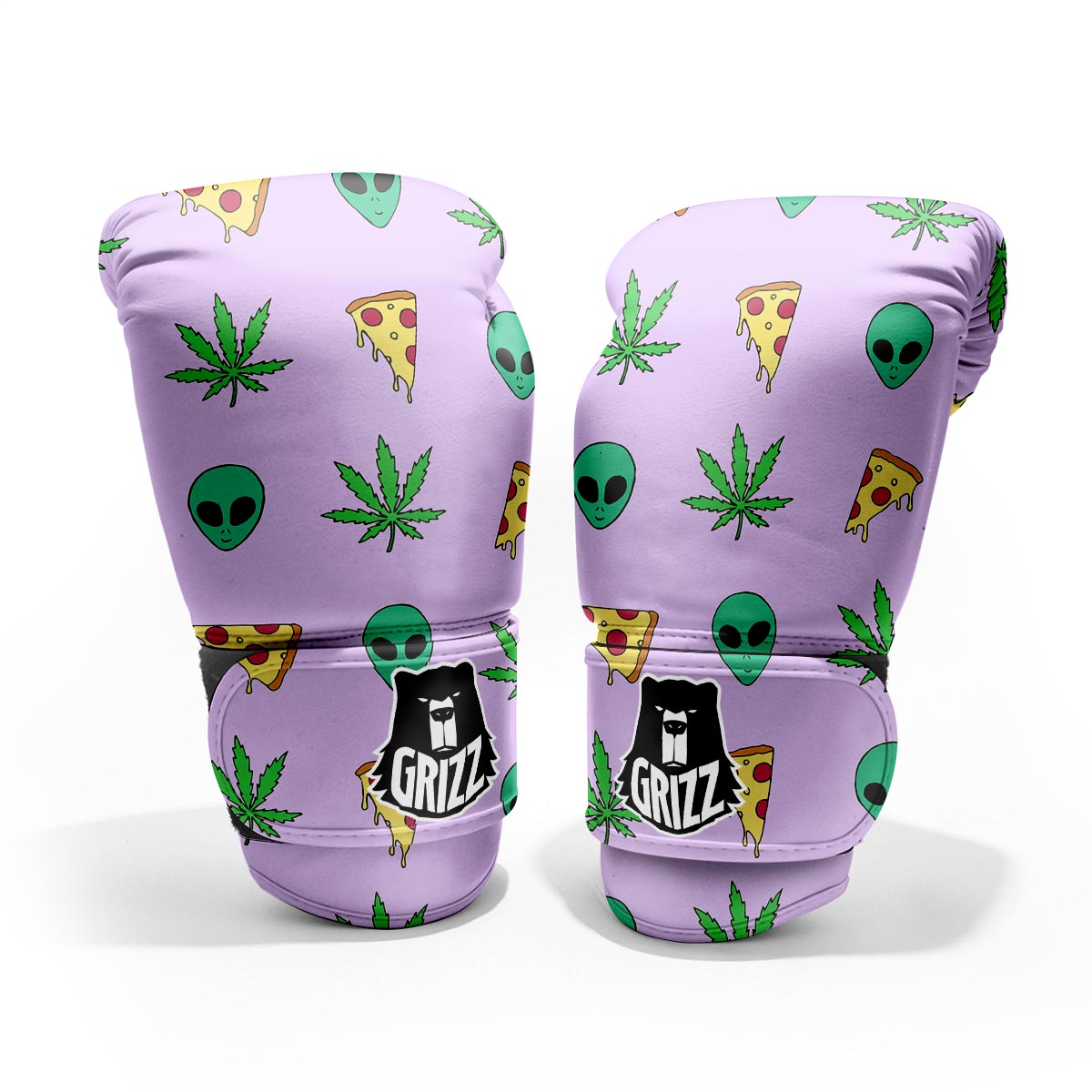 Ufo Pizza Trippy Print Pattern Pro Boxing Glove