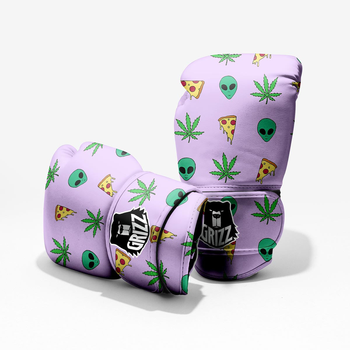 Ufo Pizza Trippy Print Pattern Pro Boxing Glove