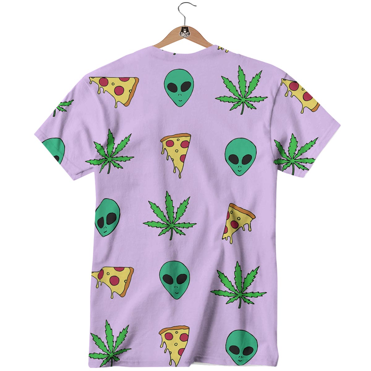 Ufo Pizza Trippy Print Pattern T-Shirt-grizzshop