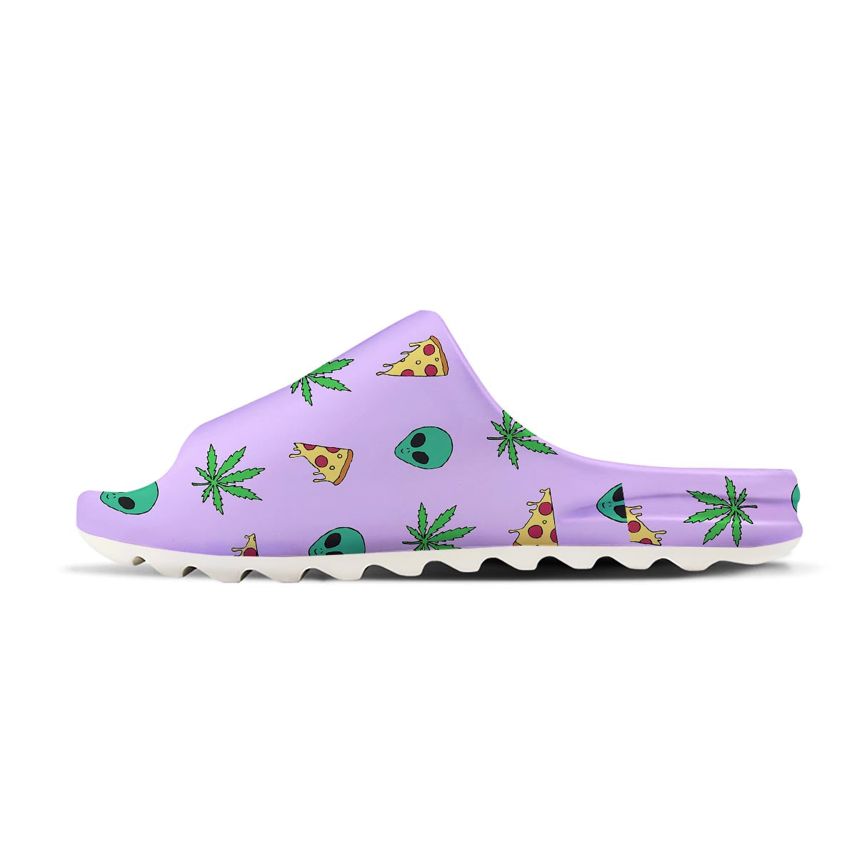 Ufo Pizza Trippy Print Pattern Sandals-grizzshop