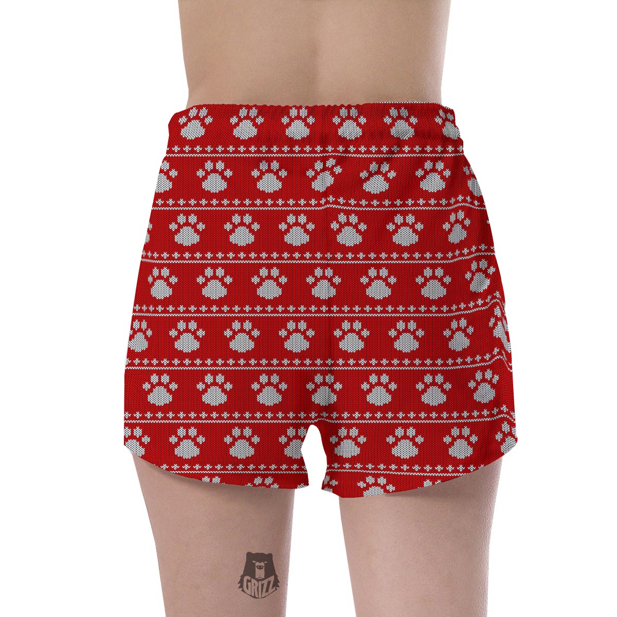 Ugly Christmas Paw Women's Shorts-grizzshop