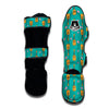 Ukulele And Floral Print Pattern Muay Thai Shin Guards-grizzshop