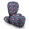 Ukulele And Hibiscus Print Pattern Boxing Gloves-grizzshop