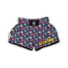 Ukulele And Hibiscus Print Pattern Muay Thai Boxing Shorts-grizzshop